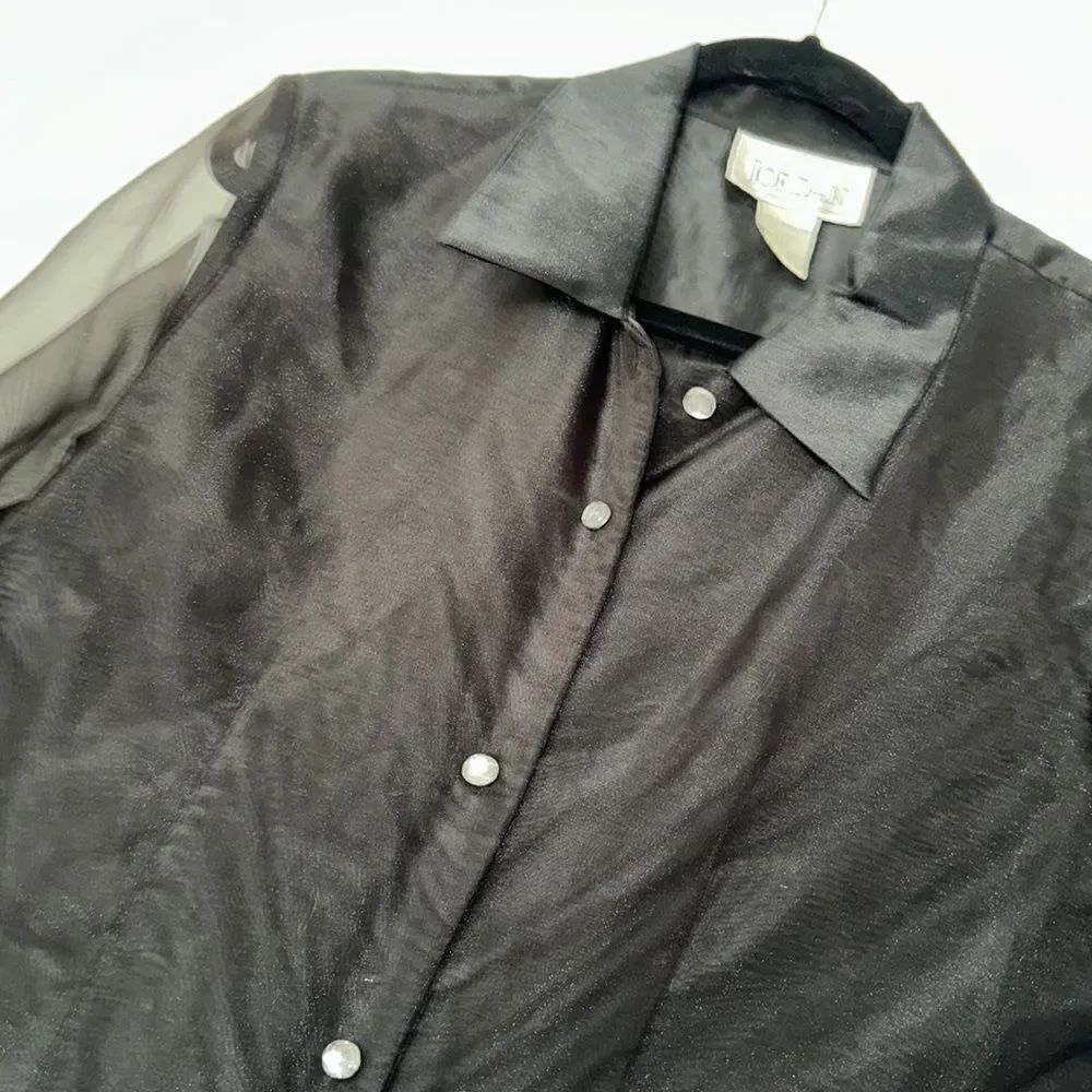 Jordan Mesh chiffon Button Up - Picture 3 of 5